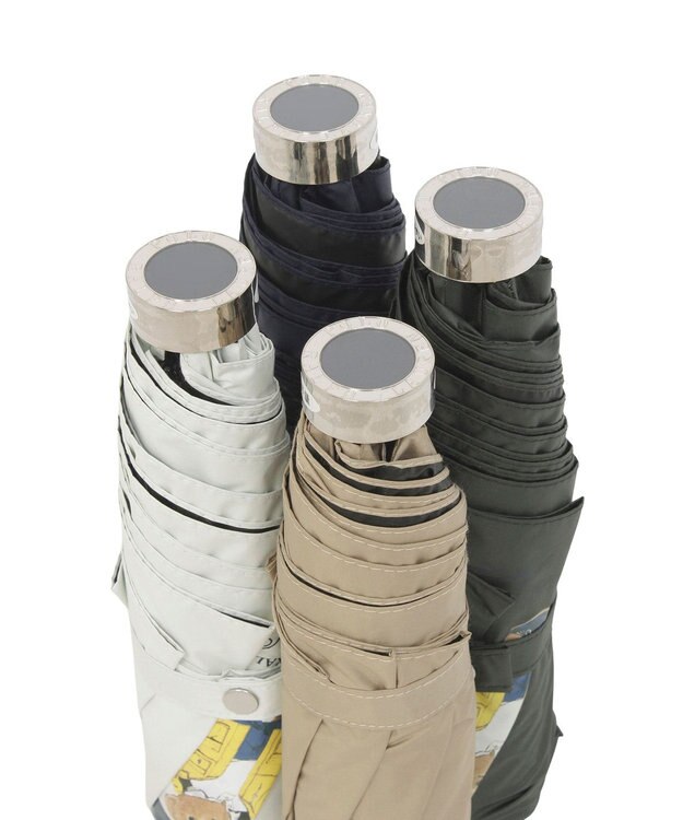 MOONBAT 【 遮光率100％/遮熱/UV/軽量】POLO RALPH LAUREN（ポロ ラルフローレン）晴雨兼用日傘  レインベア  折りたたみ傘 ベージュ