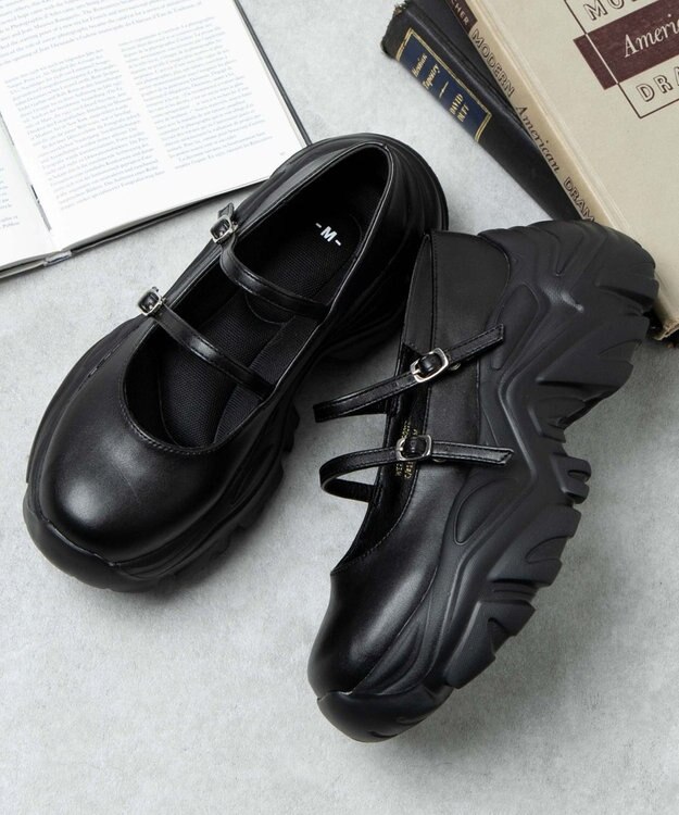 WEGO 2WAYベルトシューズ ブラック