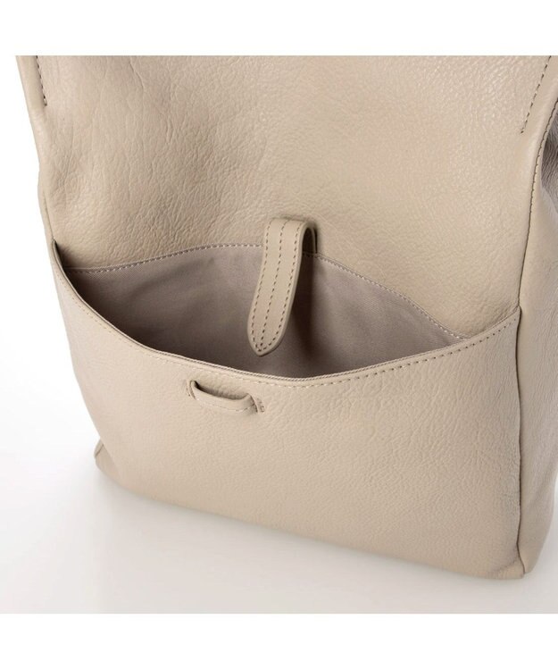 UNBILLION アトランタ ATLANTA / 牛革スクエアリュック グレージュ