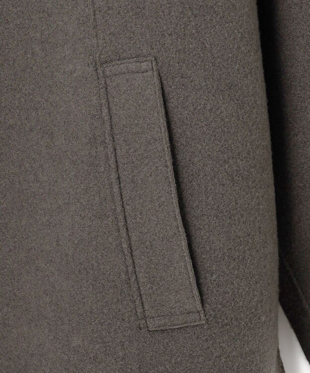 J.PRESS YORK STREET 【WOMEN】NEEDLE JERSEY マフラー付コート グレー系