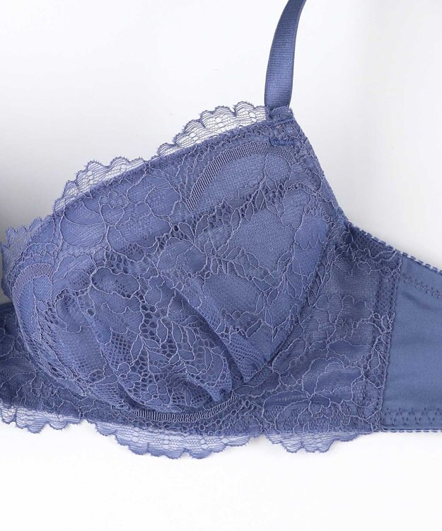 AMPHI ブラジャー ショーツセット まる胸メイク 推し活・推し事応援 Aカップあり 【ブラショーツセット】 上下セット ブラ BBJ201 アンフィ／ワコール ブルー