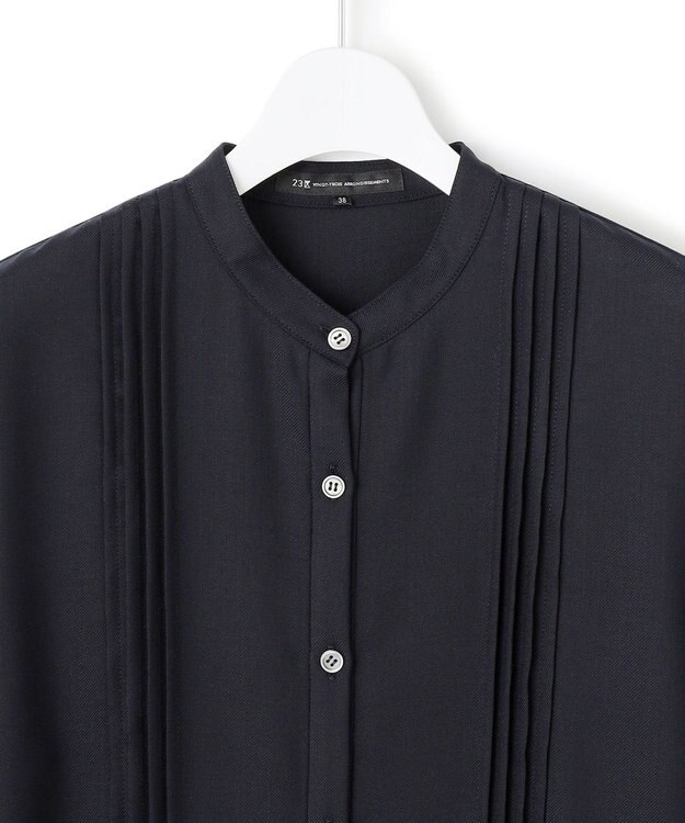 23区 L 【洗える】TWビエラ ブザム ワンピース ネイビー系