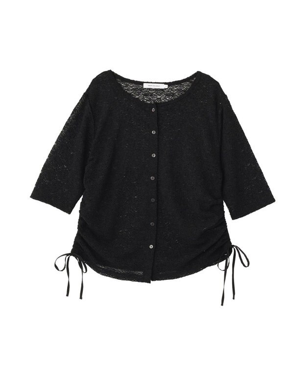 AMERICAN HOLIC レース5分袖カーディガン Black
