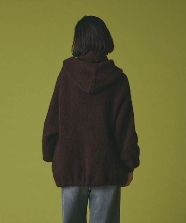 GRACE CONTINENTAL ストールアルパカカーディガン ブラウン