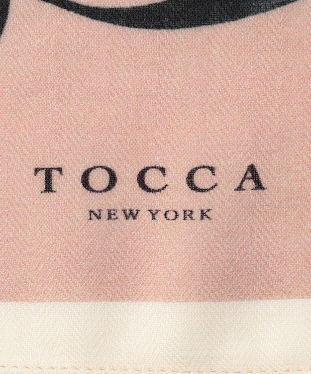TOCCA PEARL WITH RIBBON WOOL SILK SQUARE STOLE ストール ベージュ系