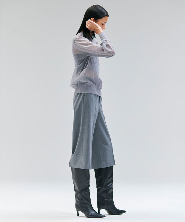 BEIGE， 【セットアップ対応・洗える】ZEPHYR / ウールライクハーフパンツ Top Gray