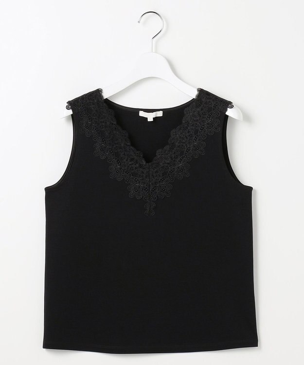 自由区 L コンパクトハイゲージレース タンクトップ ブラック