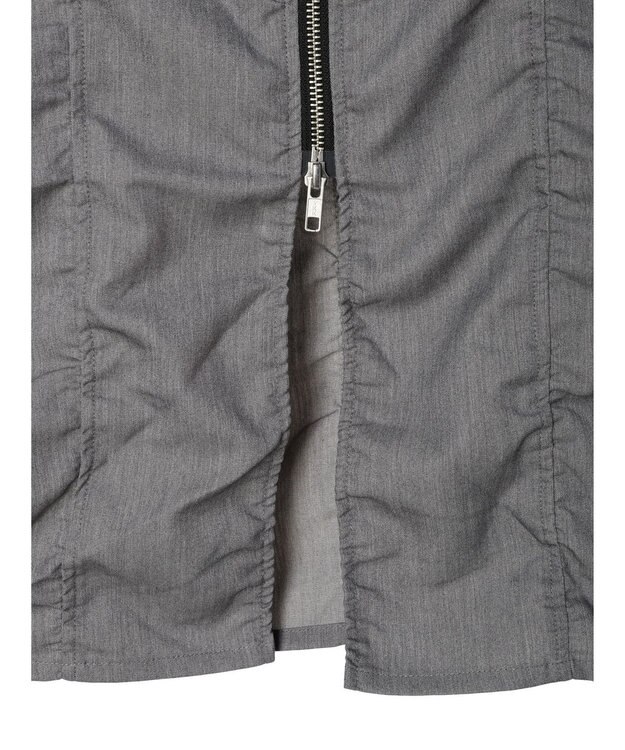 Green Parks ・ＥＬＥＮＣＡＲＥ　ＤＵＥ　シャーリングＷーＺＩＰスカート Gray