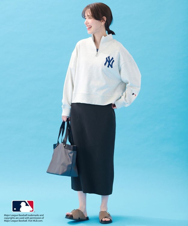 ANY L 【洗濯機可/UVケア】MLB/メジャーリーグベースボール ジップスウェット オフ