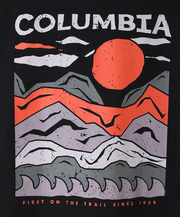 Columbia Columbia/ エクスプローラーズキャニオンバックショートスリーブティー /コロンビア Black、 Peaks and Waves