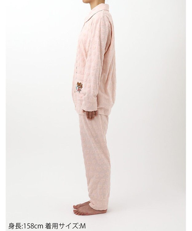 tsumori chisato SLEEP ツモリチサト パジャマ 長袖 長ズボン 綿混(本体) パイル素材 上下セット 前開き tsumori chisato SLEEP UDX556 /ワコール ピンク