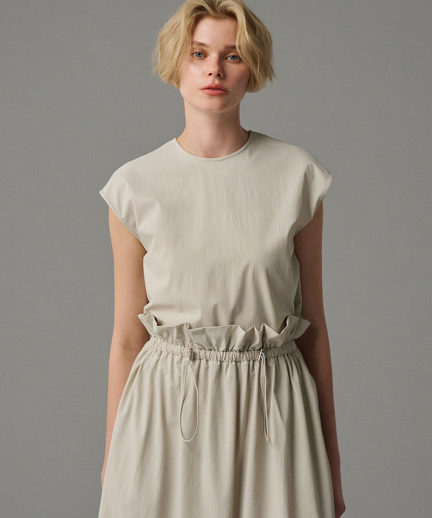 uncrave 【撥水・接触冷感・UVカット・洗濯機洗い可】マルチファンクションナイロン ブラウス（uncrave STANDARD） ライトベージュ