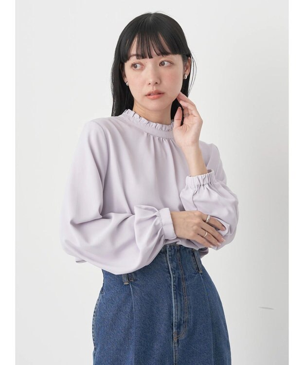 earth music&ecology ２ｗａｙフリルブラウス Light Pink