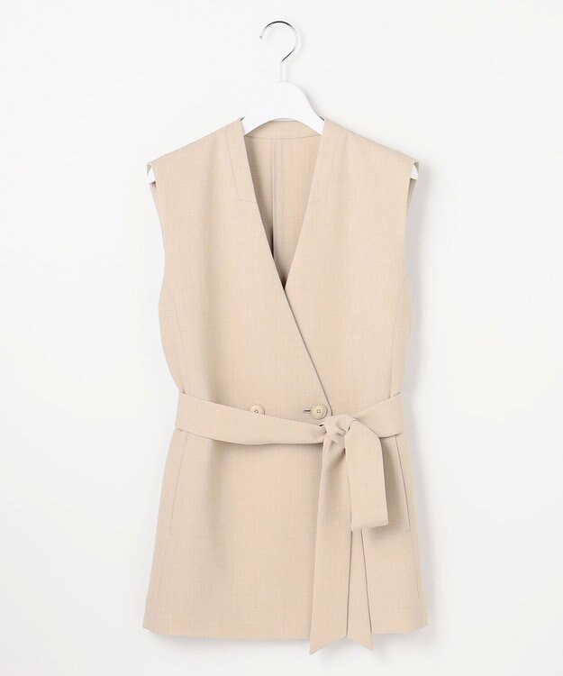 自由区 S リラックスバスケットノーカラー ジレ フラックス