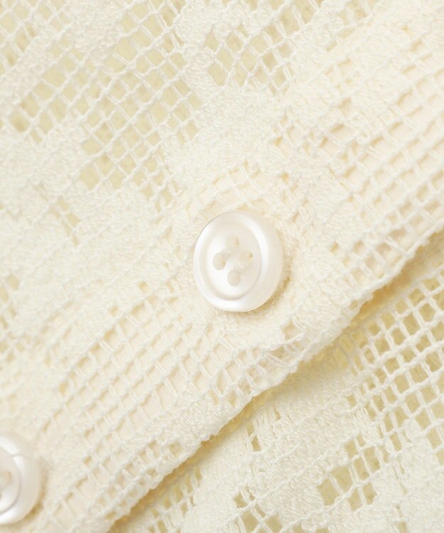 Green Parks メッシュレースタック入りプルオーバー Ivory