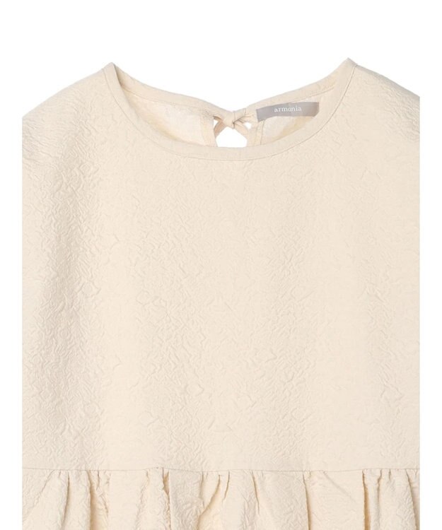 Green Parks armonia. エンボスタックコクーンワンピース Ivory