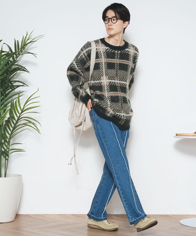 WEGO モヘアライク総柄BIGプルオーバー 柄1