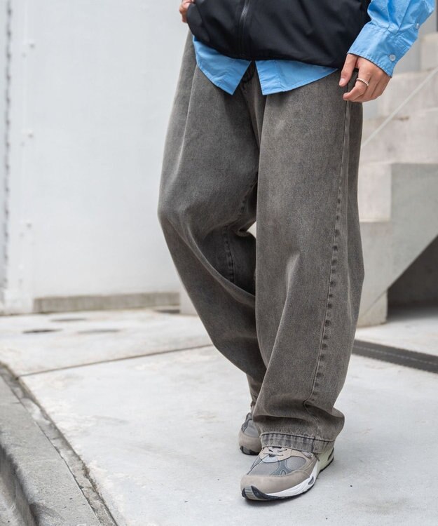 WEGO スケーターズ　タックワイドデニムパンツ イエローその他