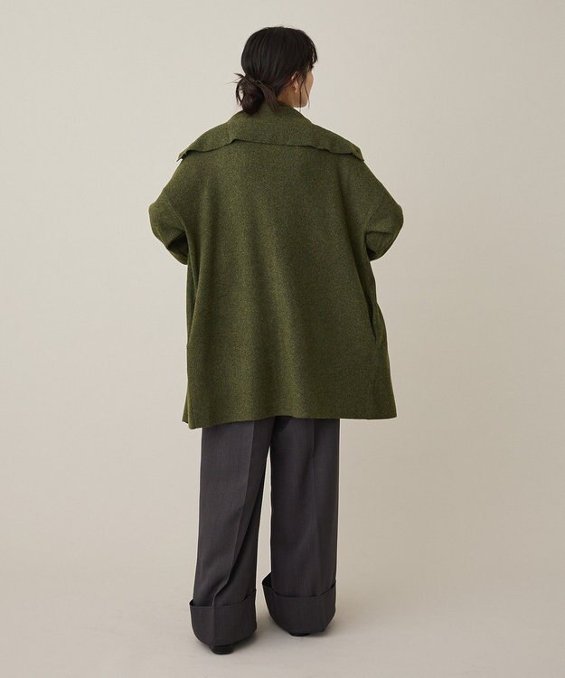 CRAFT STANDARD BOUTIQUE ビックカラーコーディガン Khaki