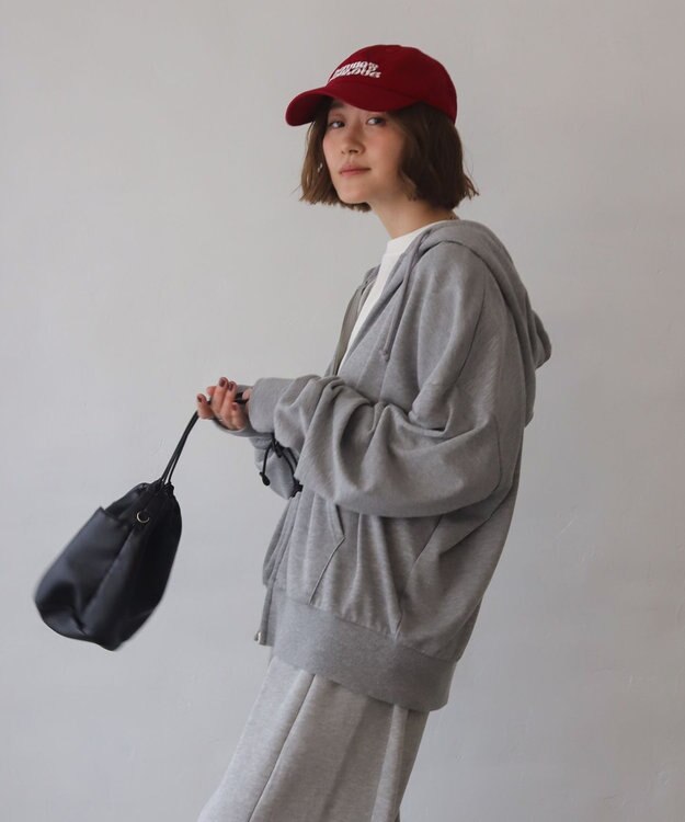 WEGO 【ユニセックス着用ITEM/MLサイズ展開】コンパクトフィットダブルZIPパーカー 杢グレー