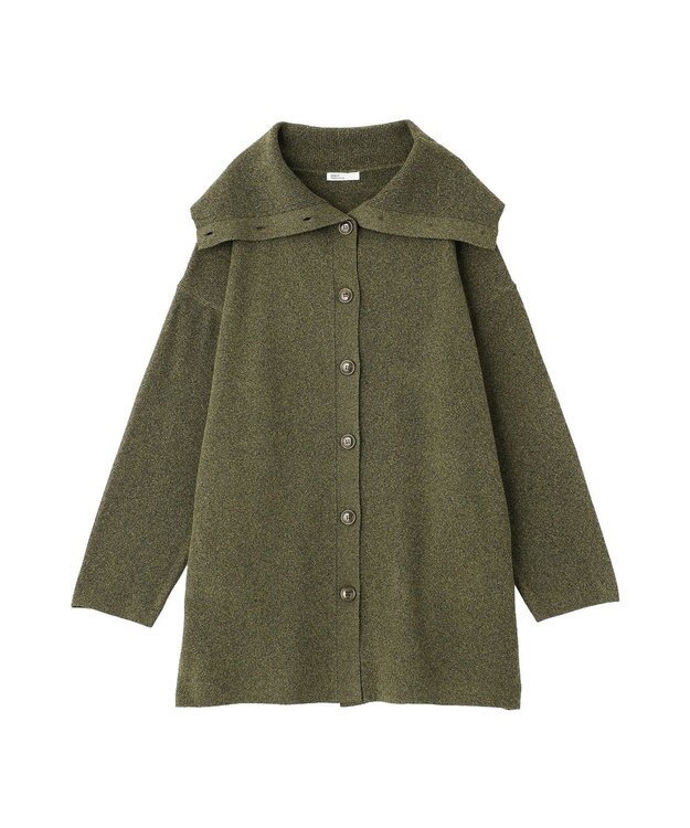 CRAFT STANDARD BOUTIQUE ビックカラーコーディガン Khaki