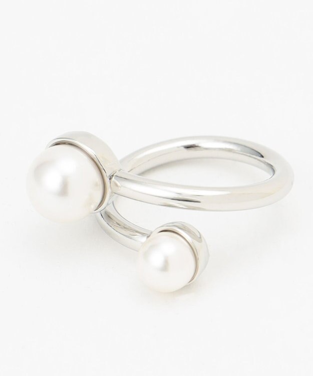 J.PRESS LADIES 【WEB限定】 2WAY パール スカーフ リング シルバー系