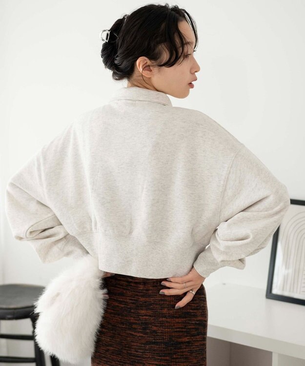 WEGO 襟付きスウェット 杢グレー