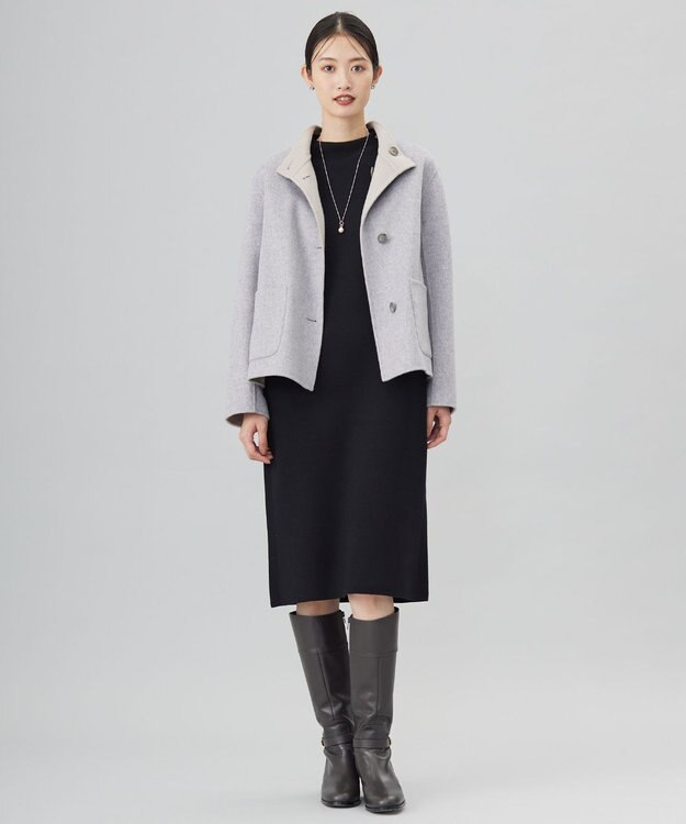 J.PRESS LADIES リングデザインパール ネックレス シルバー系