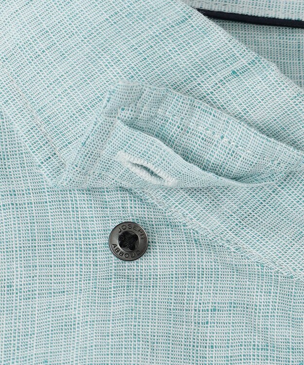 JOSEPH ABBOUD 【キングサイズ・カラー豊富/サステイナブル】リヨセルリネンサッカーシャツ グリーン系