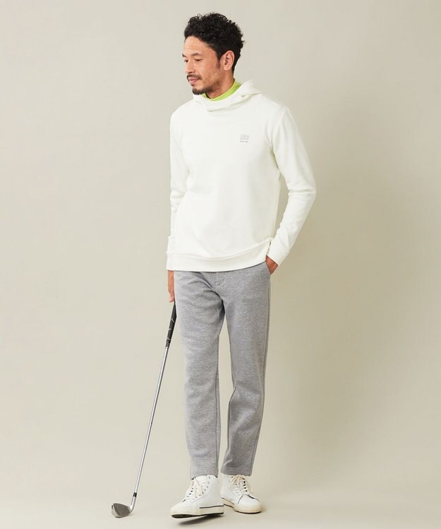 23区GOLF 定番あたたかインナー【MEN】エニワイズ無地 カットソー 黄緑系