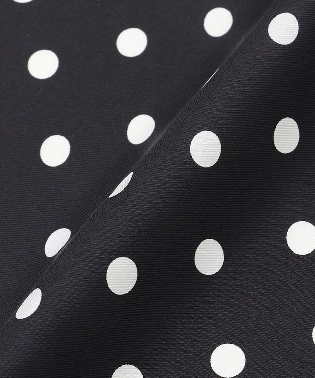 uncrave ポルカドット シルクスカーフ ブラック×ホワイト