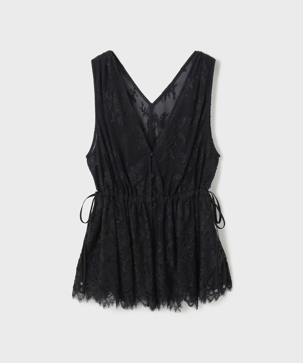 GRACE CONTINENTAL レースノースリーブブラウス ブラック