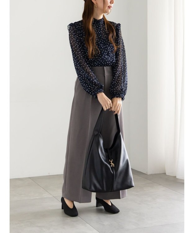 Te chichi バックレースアップロングパンツ《2025Autumn catalog vol.2 item》 チャコールグレー