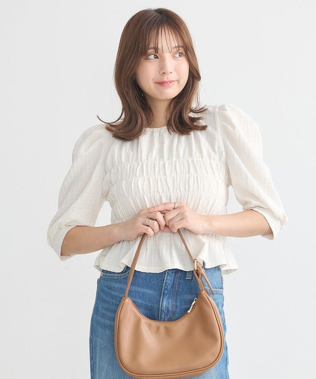 earth music&ecology ポコポコシャーリングトップス White