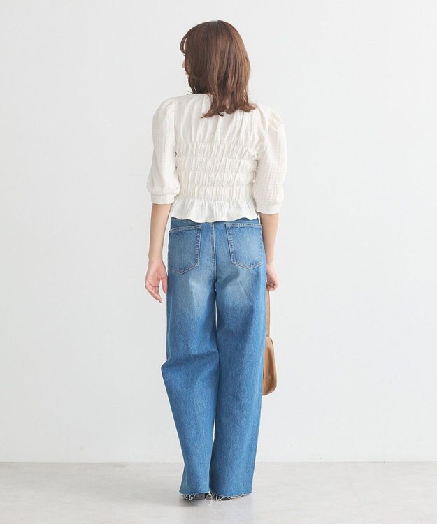 earth music&ecology ポコポコシャーリングトップス White