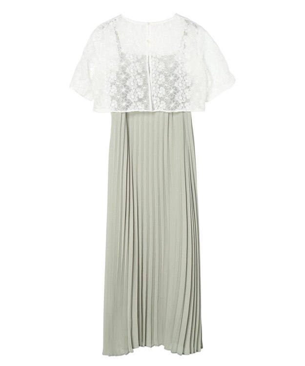 earth music&ecology ＳＥＴ２点　オーガンジー刺繍＋プリーツワンピース Mint