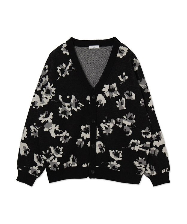 WEGO リラックスフィットパターンカーディガン ブラックその他