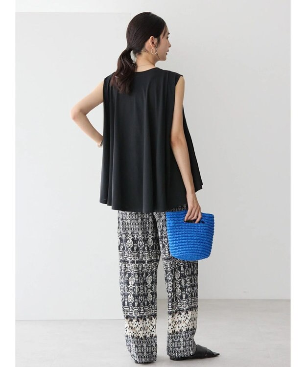 AMERICAN HOLIC 接触冷感バックフレアノースリーブプルオーバー Black