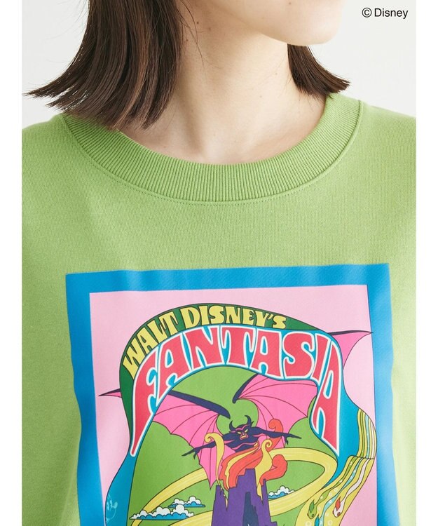 Green Parks ＦＡＮＴＡＳＩＡ／ポスタープリント裏毛プルオーバー Green