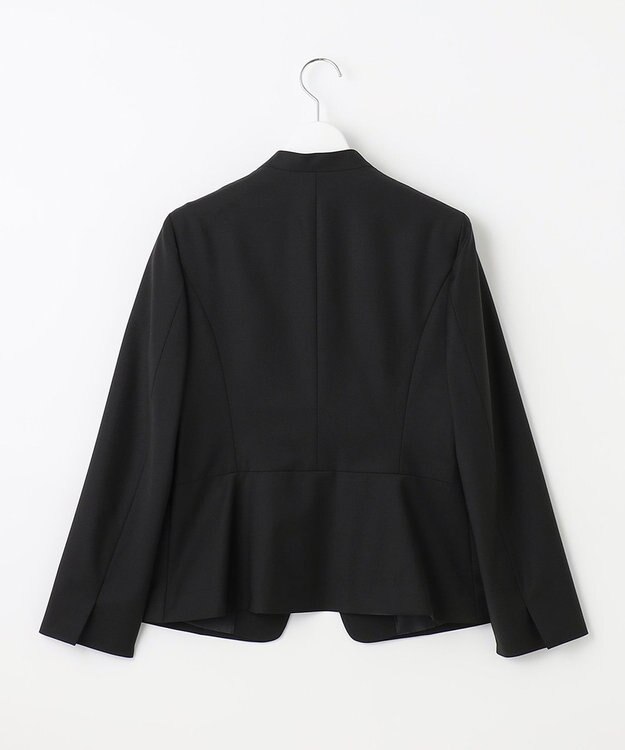 J.PRESS LADIES S BAHARIYE SOLID ノーカラー ジャケット ブラック系