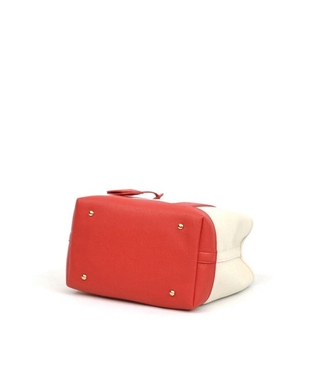 UNBILLION cachecache ショルダー付きパーテーションキャンバストートL レッド