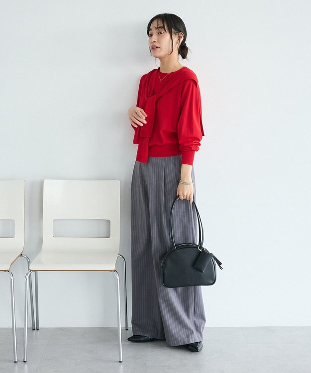 CRAFT STANDARD BOUTIQUE ニットストール+プルオーバー Red