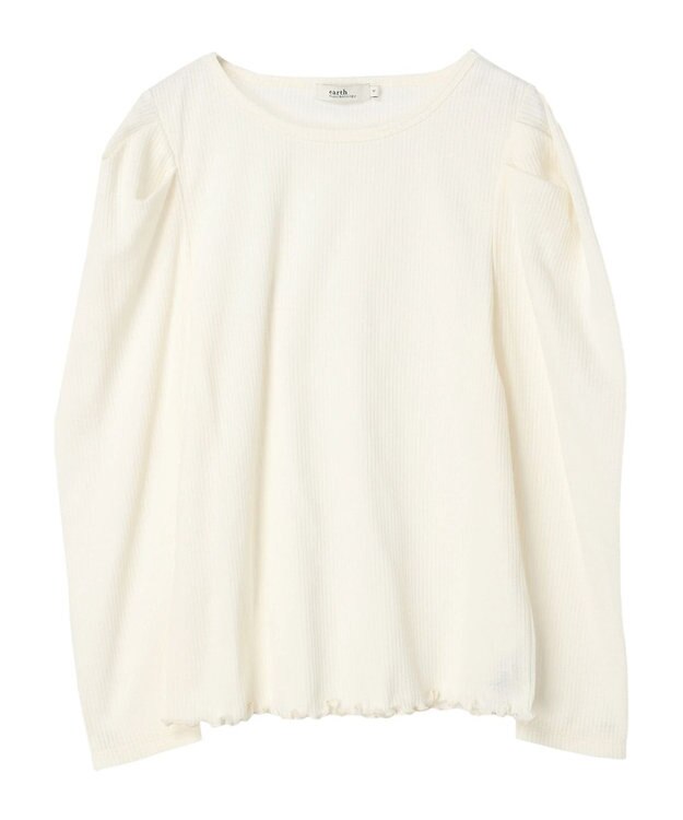 earth music&ecology パフスリーブクレープリブインナー Off White
