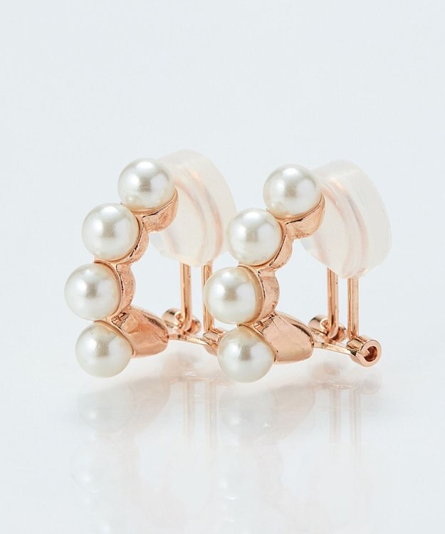 Phoebe 【痛くないシリーズ】ノーブルパールエアリーイヤリング　ローズゴールド ローズゴールド