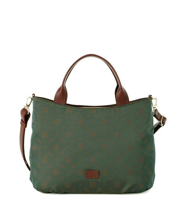 IBIZA モノグラムナイロン　2WAYバッグ ダークグリーン