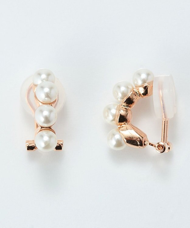 Phoebe 【痛くないシリーズ】ノーブルパールエアリーイヤリング　ローズゴールド ローズゴールド