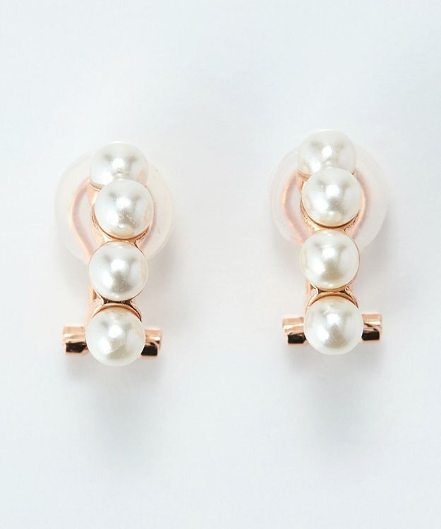 Phoebe 【痛くないシリーズ】ノーブルパールエアリーイヤリング　ローズゴールド ローズゴールド