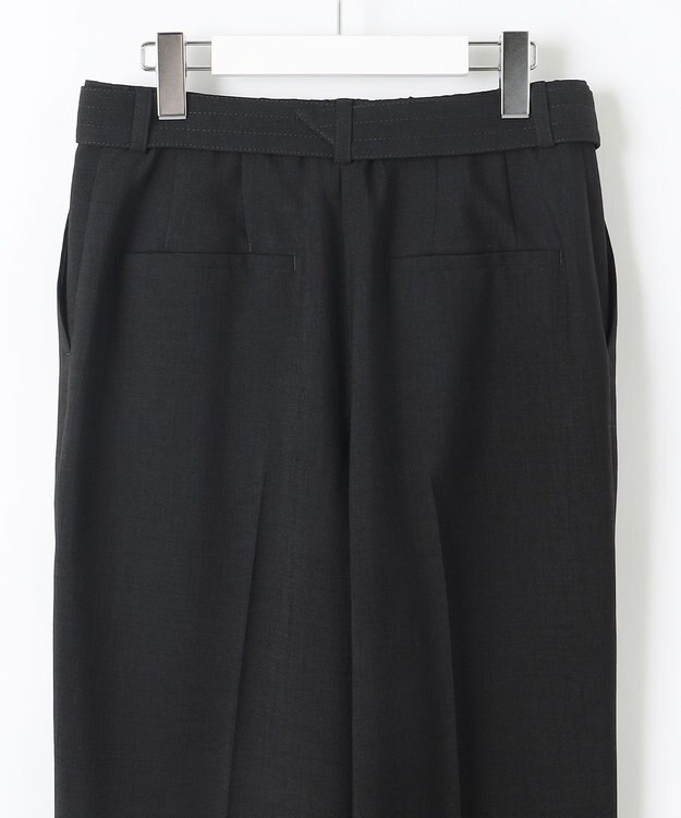 自由区 【カタログ掲載・セットアップ対応・接触冷感・UVカット・洗える】ライトリネンライクテーパード パンツ ブラック