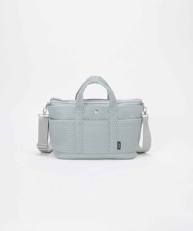 TOPKAPI 【Breath TOPKAPI】ポリメッシュ ショルダー付き トートバッグ ライトグレー