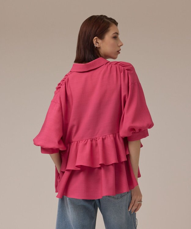 GRACE CONTINENTAL ティアードシャツチュニック ピンク